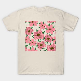 Hand drawn artistic cute flowers T-Shirt